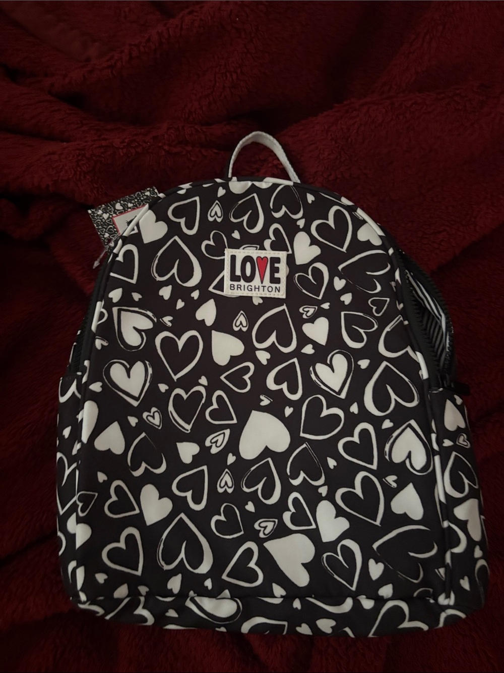 Brighton Love Black and White Heart Backpack